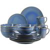 Kombiservice Ossia aus Steinzeug, 16-teilig - Hellblau, Basics, Keramik - Mäser