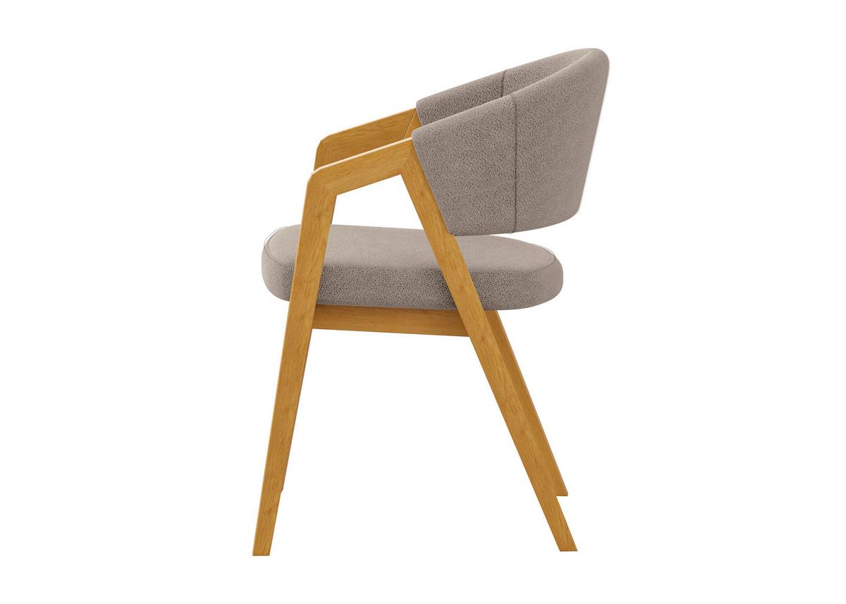 KRZESŁO Z PODŁOKIETNIKAMI MOLINO - jasnoszary, Konventionell, tkanina/drewno (59/81/60cm) - Carryhome