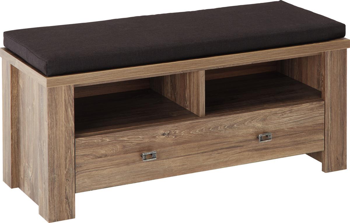 Klupa Za Predsoblje Brüssel - tamno smeđa/boje nikla, Lifestyle, drvni materijal/metal (100/48/40cm) - Zandiara
