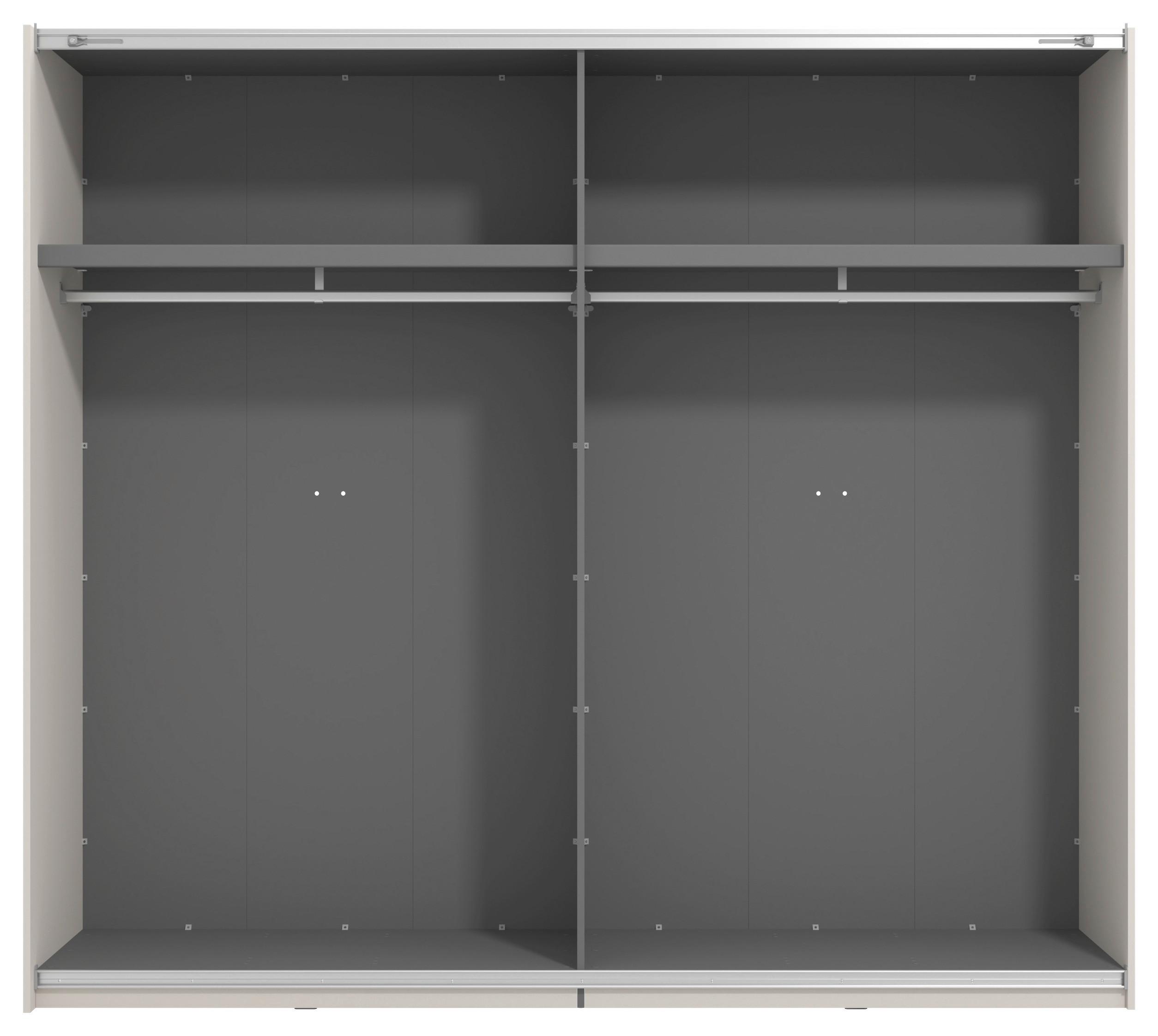 GARDEROB MED SKJUTDÖRRAR GARD 245 -TOP- - svart/kashmir, Klassisk, metall/trämaterial (245/217/61cm) - Mömax