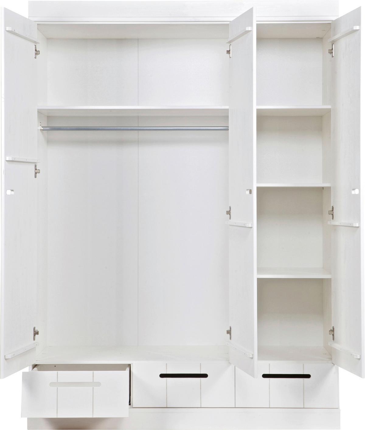 Drehtürenschrank Connect Weiß - Weiß, Design, Holz (140/195/53cm) - Livetastic