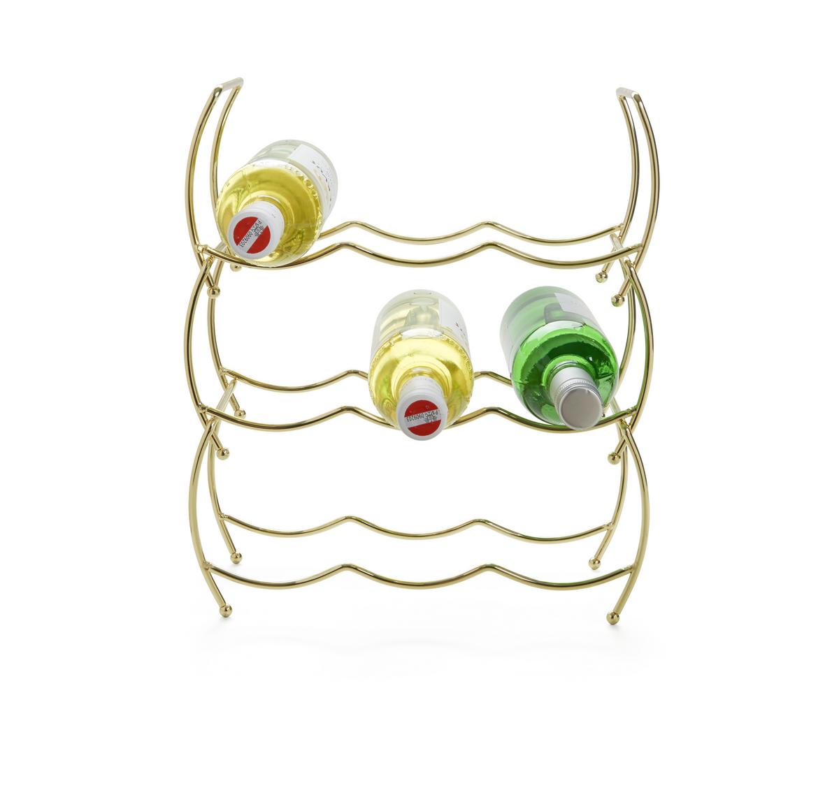 Weinregal Giovanni in Goldfarben - Goldfarben, Metall (32,5/49/14cm) - Modern Living