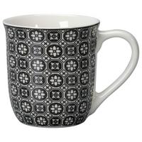 Kaffeebecher Shiva Schwarz/Weiß - Schwarz/Weiß, LIFESTYLE, Keramik (8,4/9,2cm) - Mömax