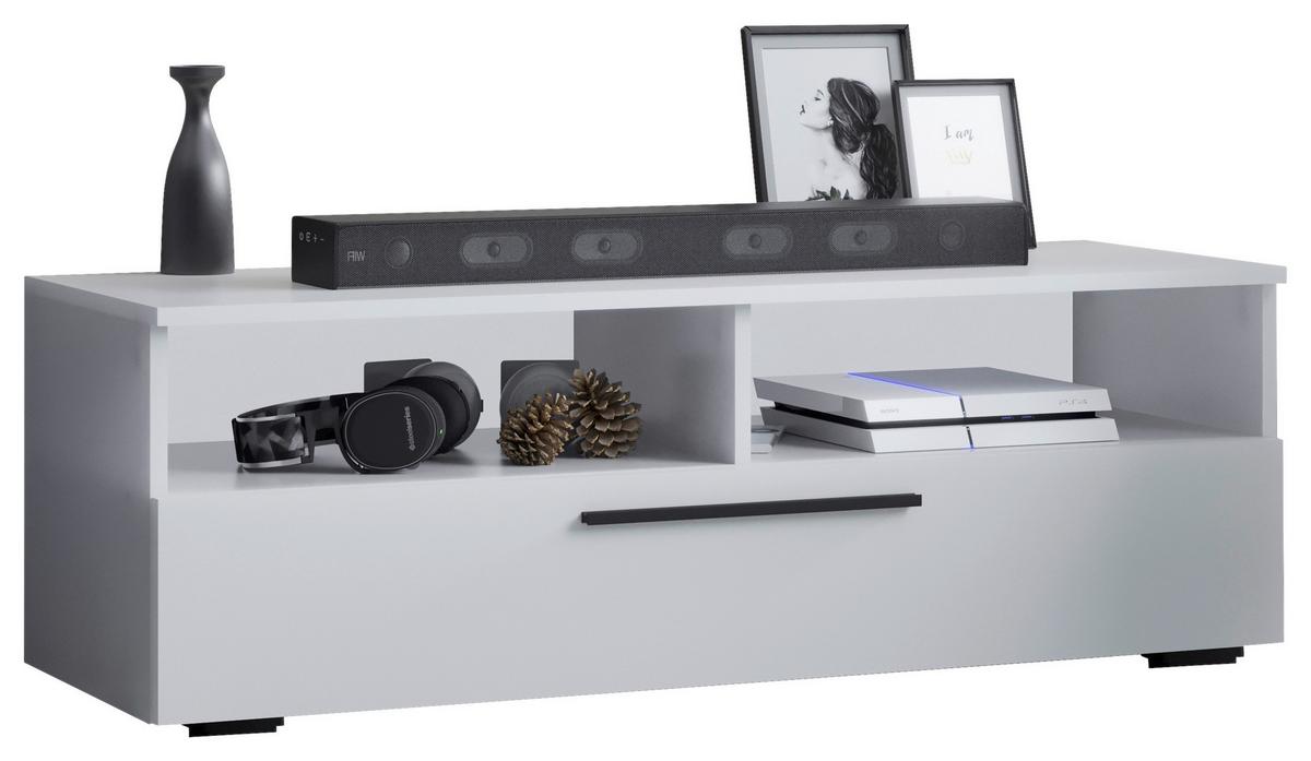 Nizka Omarica Arila, Bela - črna/bela, Moderno, kovina/umetna masa (115/39/40cm) - MID.YOU