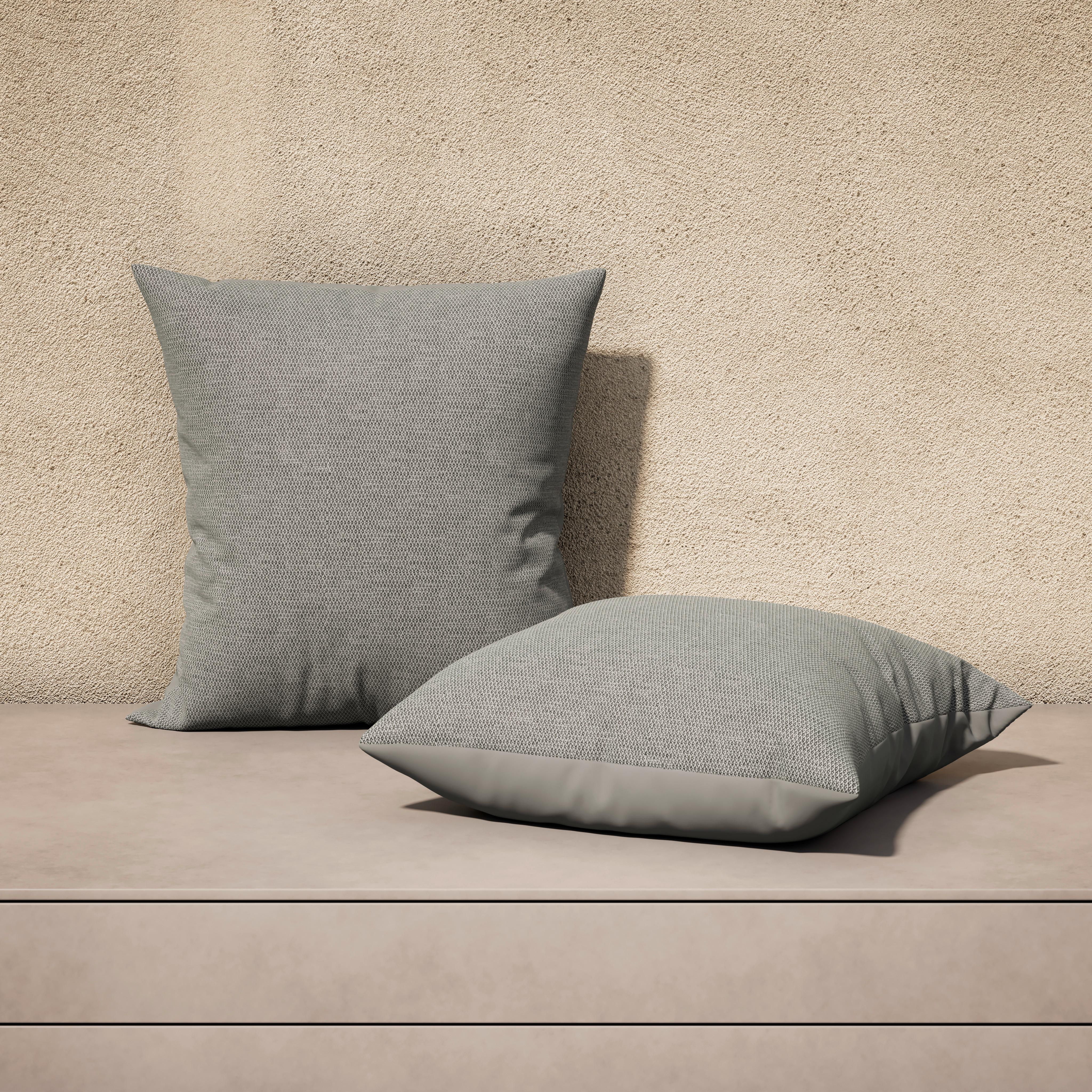 Outdoorkissen Divina Schwarz ca. 45x45 cm - Schwarz, MODERN, Textil (45/4/45cm) - Bessagi Garden