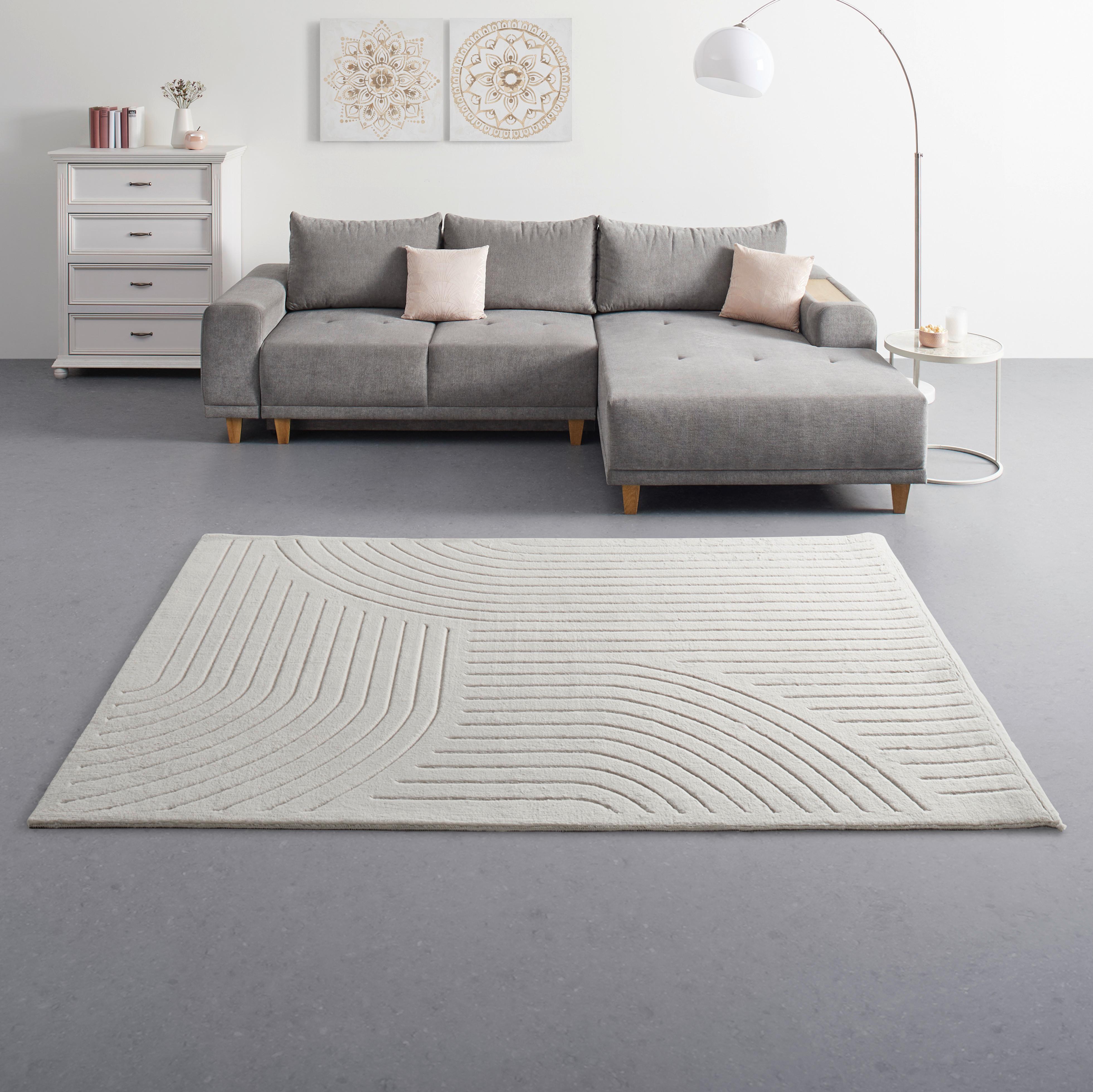 Kunstfell Bella Creme ca. 100x155cm - Creme, MODERN, Textil (100/155cm) - Mömax