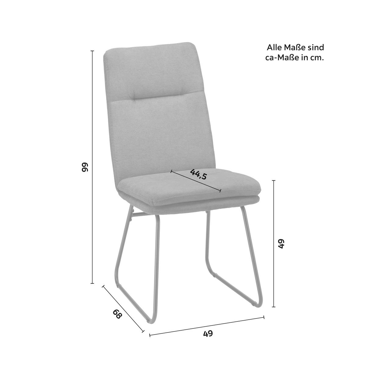 ZESTAW KRZESEŁ LEO - czarny/taupe, Modern, metal/tkanina (49/99/68cm) - Bessagi Home