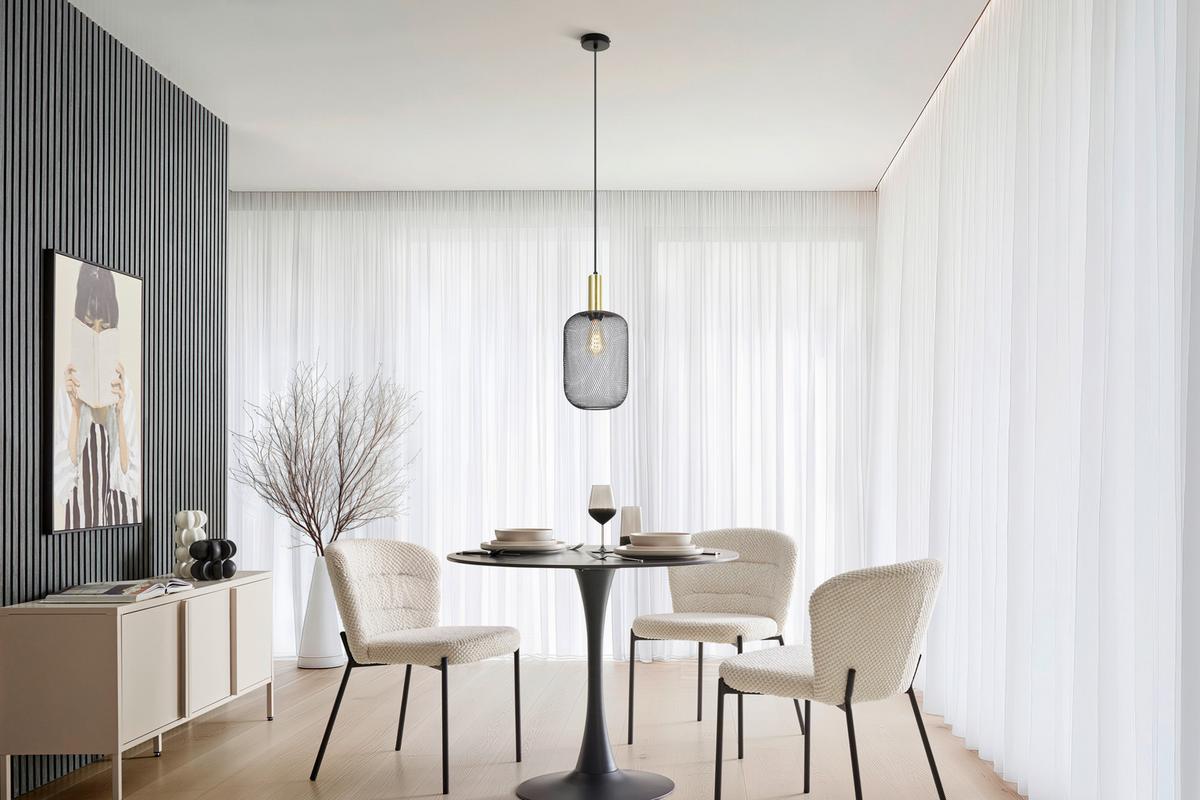 Függőlámpa Drato - fekete/aranyszínű, Modern, fém (20/120cm) - Mömax