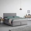 Postelja Boxspring Florinda, Siva, Z Nadvložkom, 180x200 - siva/črna, Moderno, umetna masa/tekstil (180/200cm) - Bessagi Home