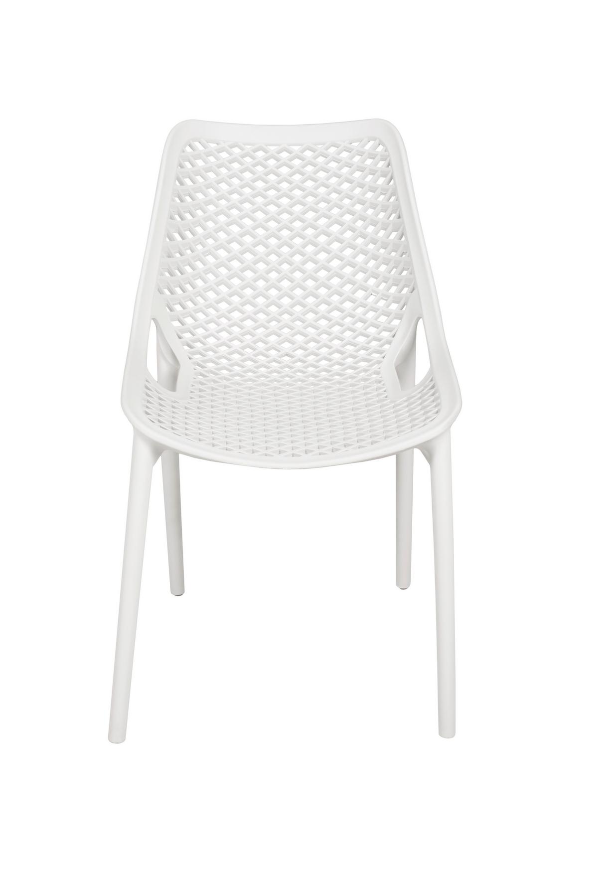 Gartenstuhl-Set Teana Weiß, 2er Set - Weiß, MODERN, Kunststoff (50/83/60cm) - Gardenson