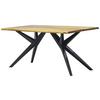 TABLE À MANGER GREGOR - couleur acacia/noir, MODERN, métal/bois (175/76/90cm) - Mömax
