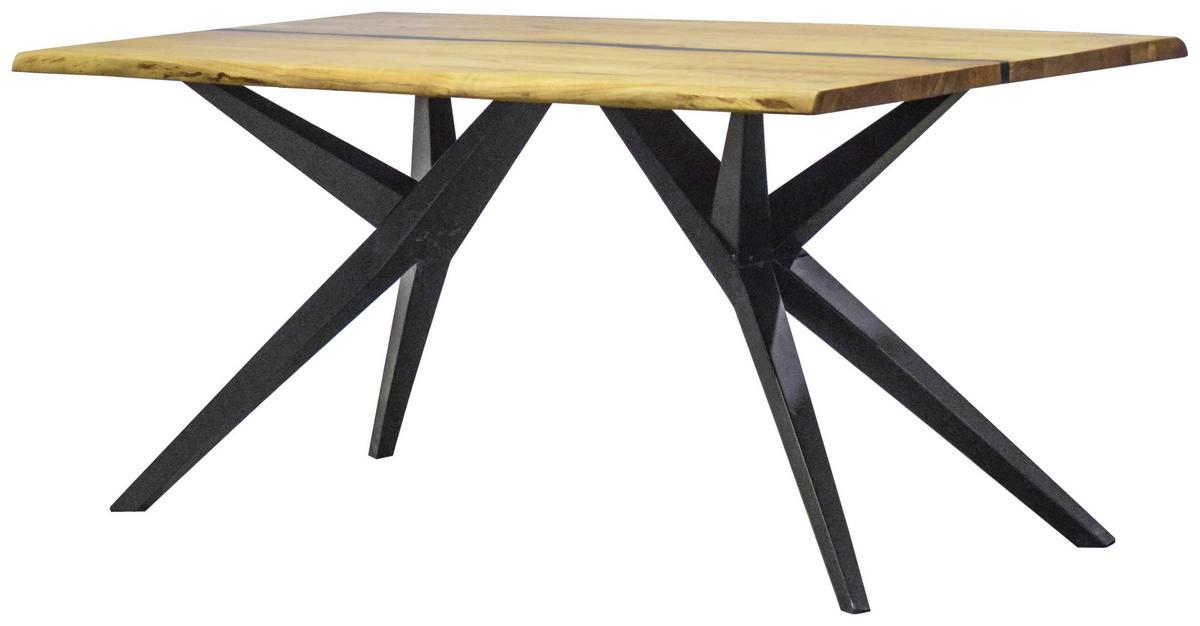 Esstisch Gregor Schwarz/Akaziefarben - Schwarz/Akaziefarben, MODERN, Holz/Metall (175/76/90cm) - Mömax
