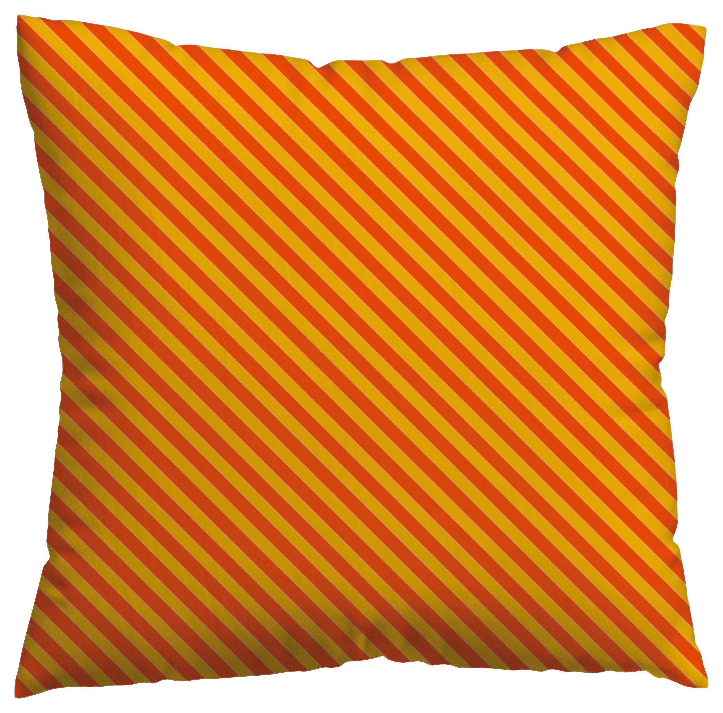 Kissenbezug Woven Satin Gelb/Rot ca. 40x40cm - Gelb/Rot, Basics, Textil (40/40cm) - Schlafgut