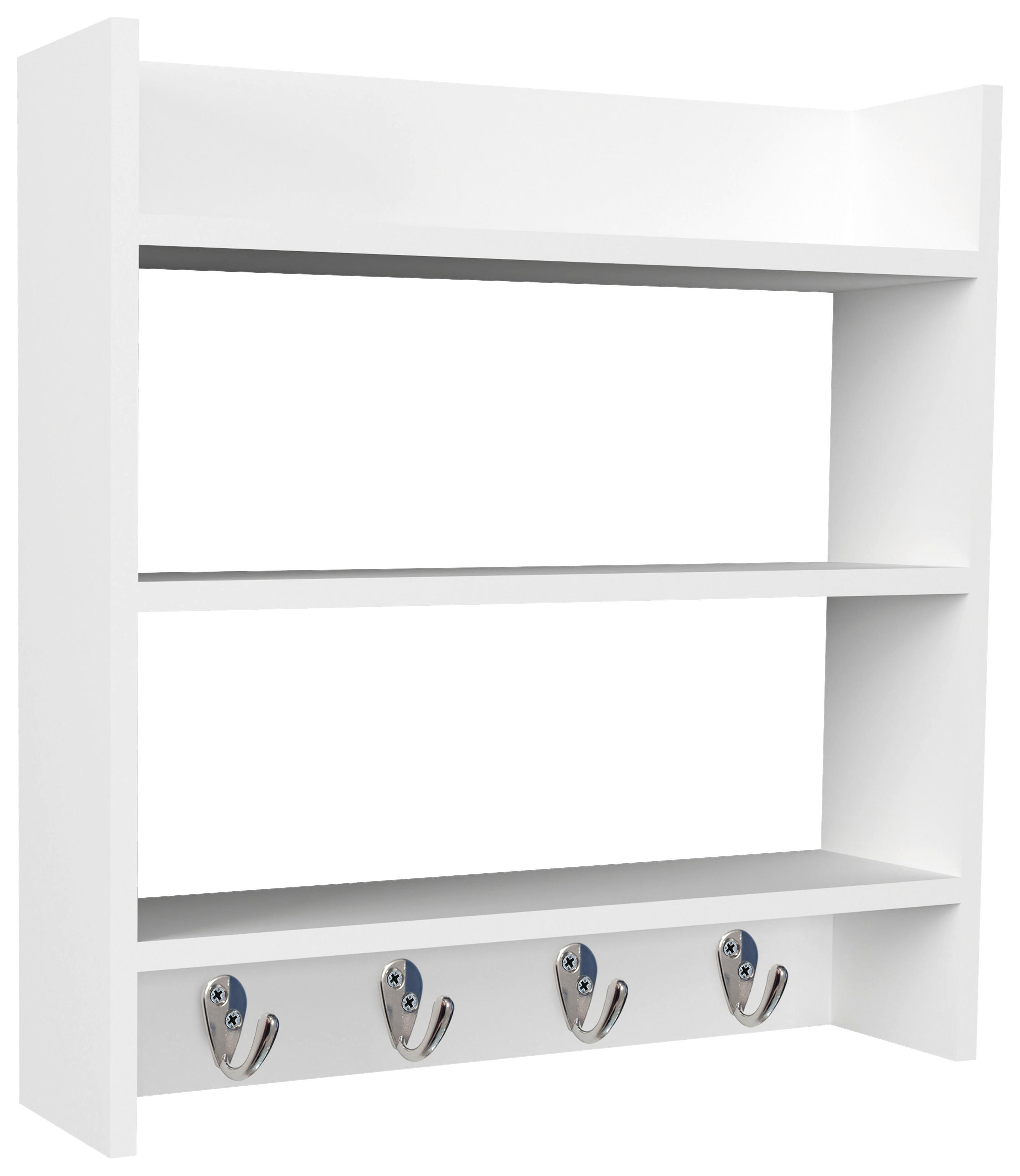 Gewürzregal Esilo ca. 60x60x15 cm Weiß - Weiß, Design, Holzwerkstoff (60/60/15cm) - MID.YOU