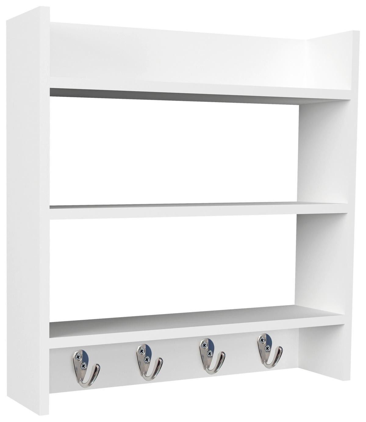 Gewürzregal Esilo ca. 60x60x15 cm Weiß - Weiß, Design, Holzwerkstoff (60/60/15cm) - MID.YOU