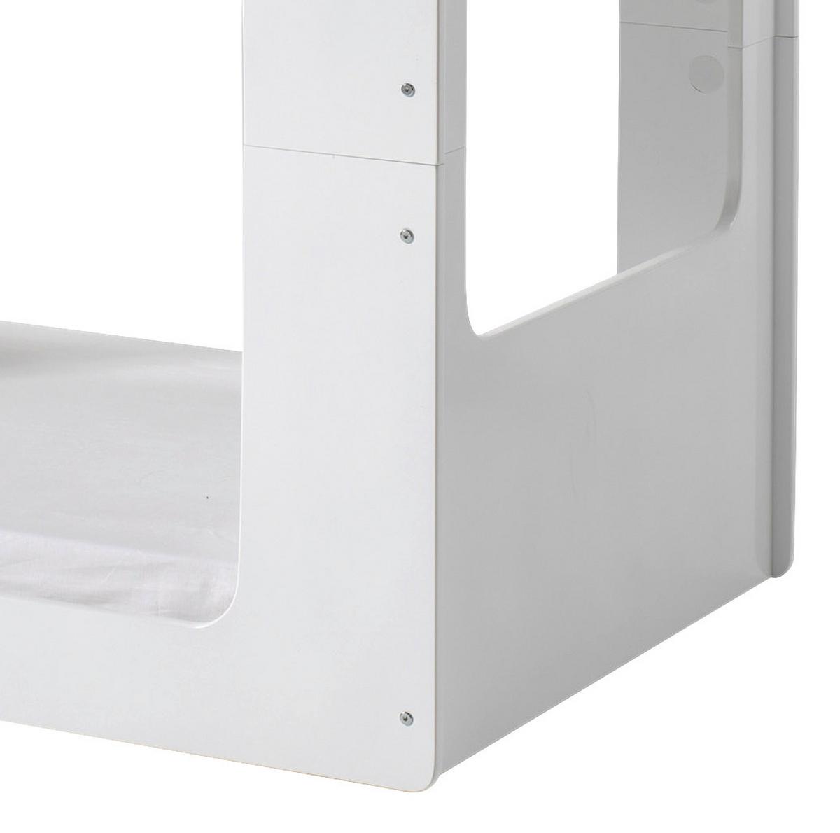 Stockbett Luca inkl. Leiter Weiß ca. 90x200cm - Weiß, KONVENTIONELL, Holzwerkstoff (90/200cm) - Vipack