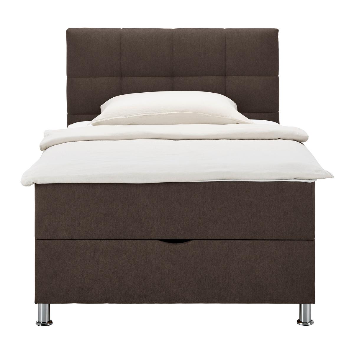 Boxbett Oviedo Braun ca. 140x200cm - Braun, KONVENTIONELL, Textil/Metall (140/200cm) - Based