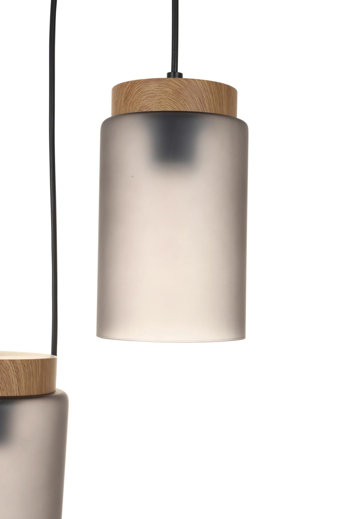 LAMPA WISZĄCA MAJA - czarny/szary, Trend, metal/szkło (77,5/24/120cm) - Novel