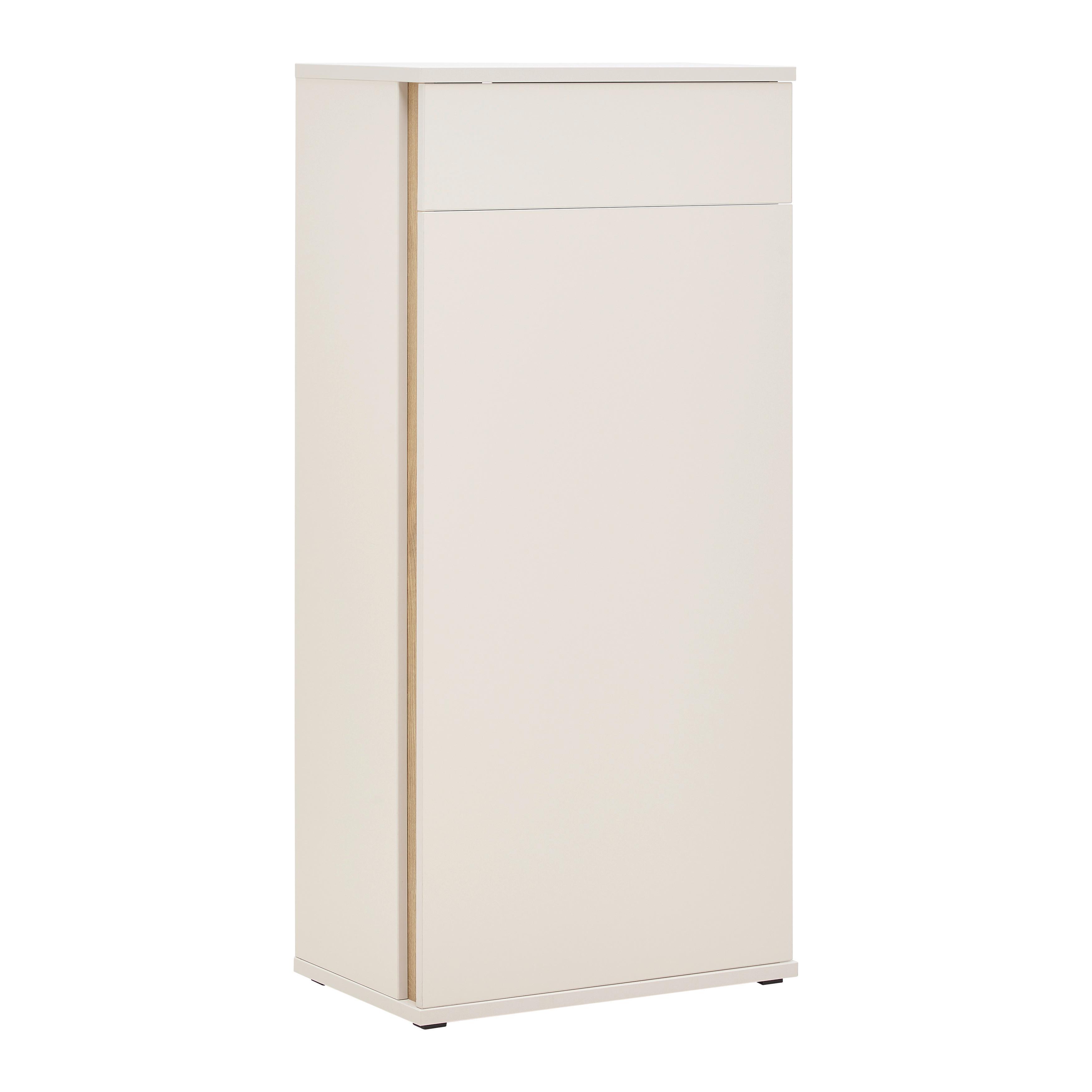 Schuhschrank Antonio Creme/Eichefarben - Eichefarben/Creme, MODERN, Holzwerkstoff/Kunststoff (61/133/38cm) - Mömax