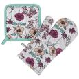 Topflappen und Handschuh Flowerfield 2-teilig - Weiß, ROMANTIK / LANDHAUS, Textil (18/32cm) - Modern Living Topflappen und Handschuh Flowerfield 2-teilig - Weiß, ROMANTIK / LANDHAUS, Textil (18/32cm) - Modern Living