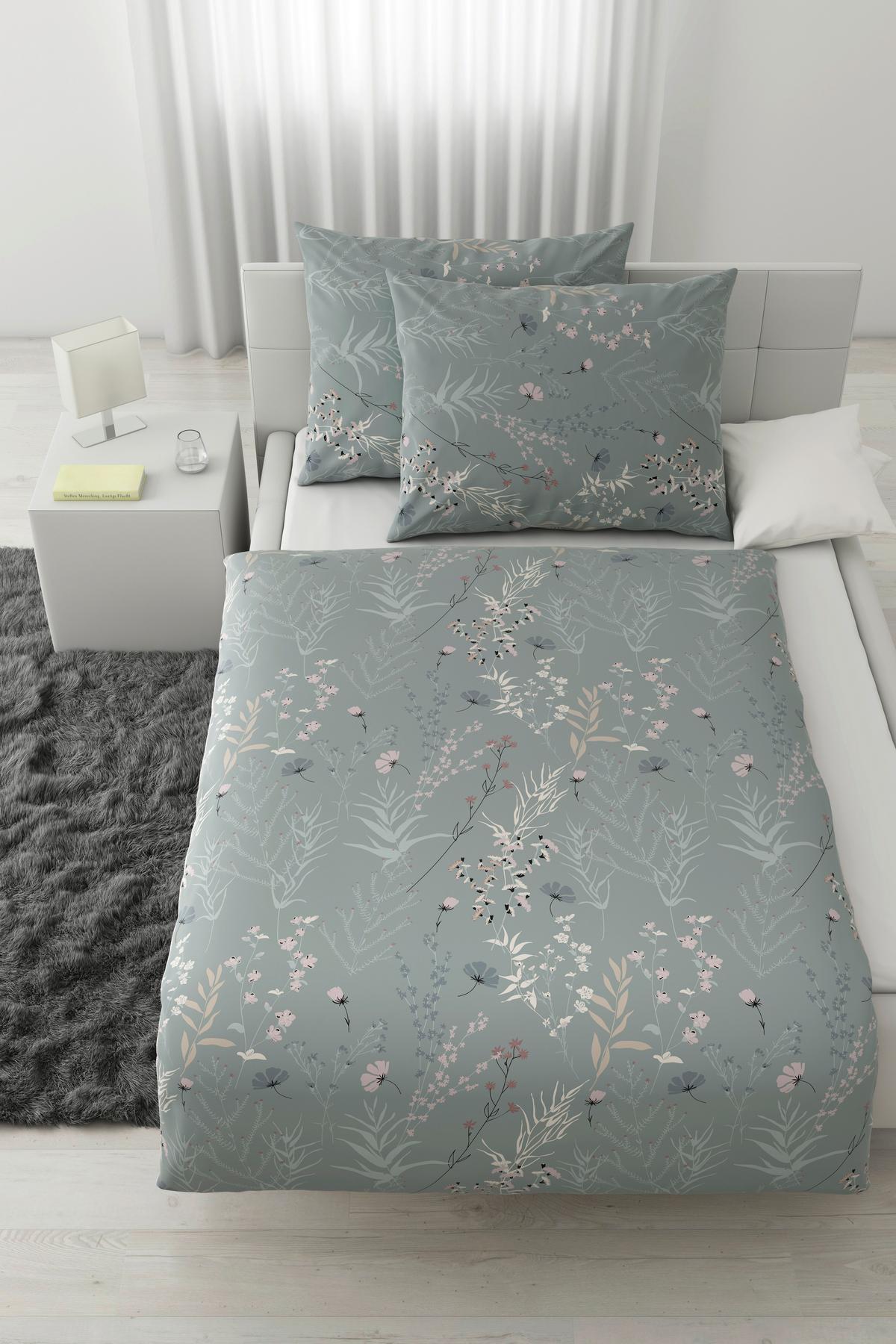 Ágyneműhuzat-garnitúra Kétszemélyes Lina Xxl - zöld, Konventionell, textil (200/220cm) - Mömax