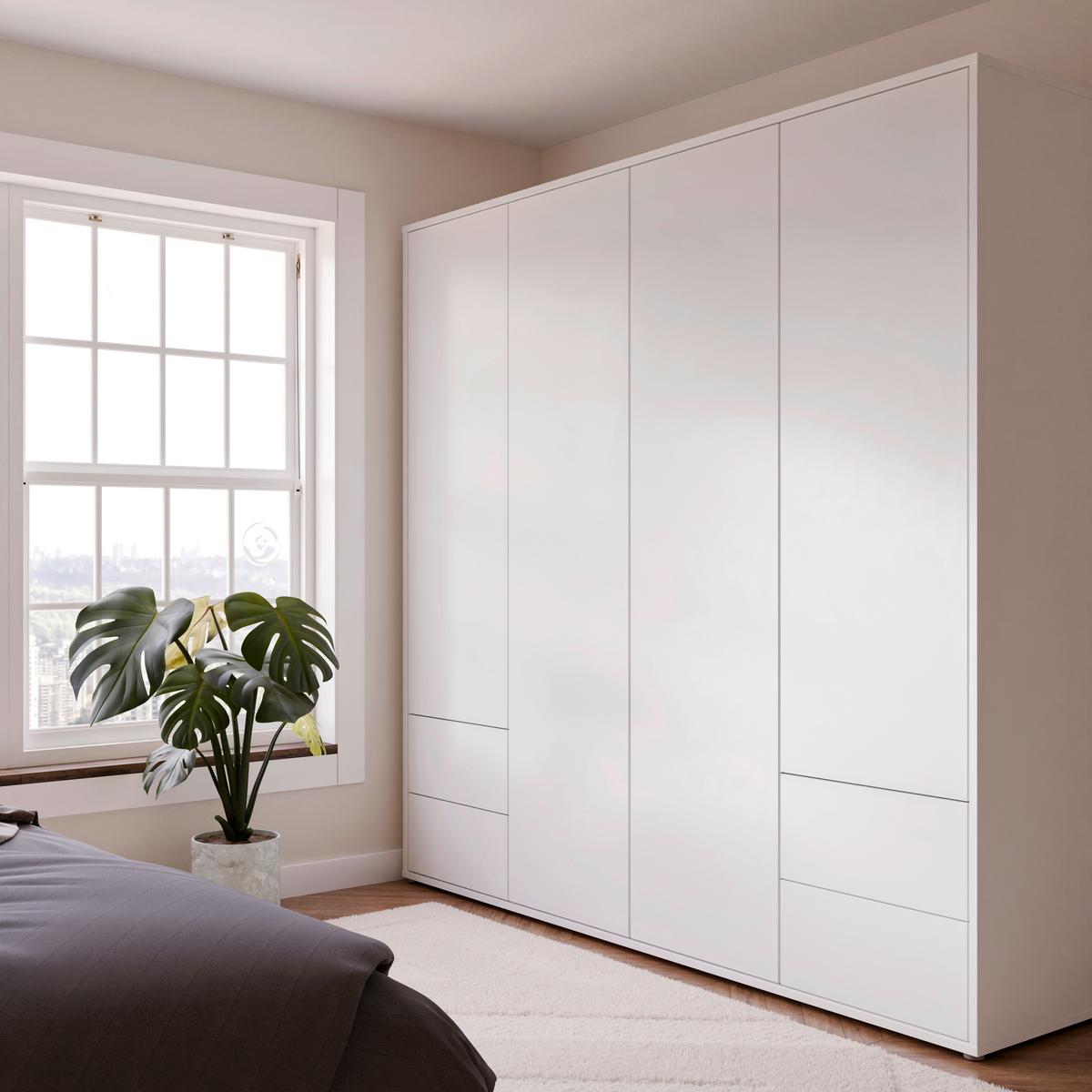 Omara S Klasičnimi Vrati Alice, Bela - bela, Trend, leseni material (224/214/60cm) - Carryhome
