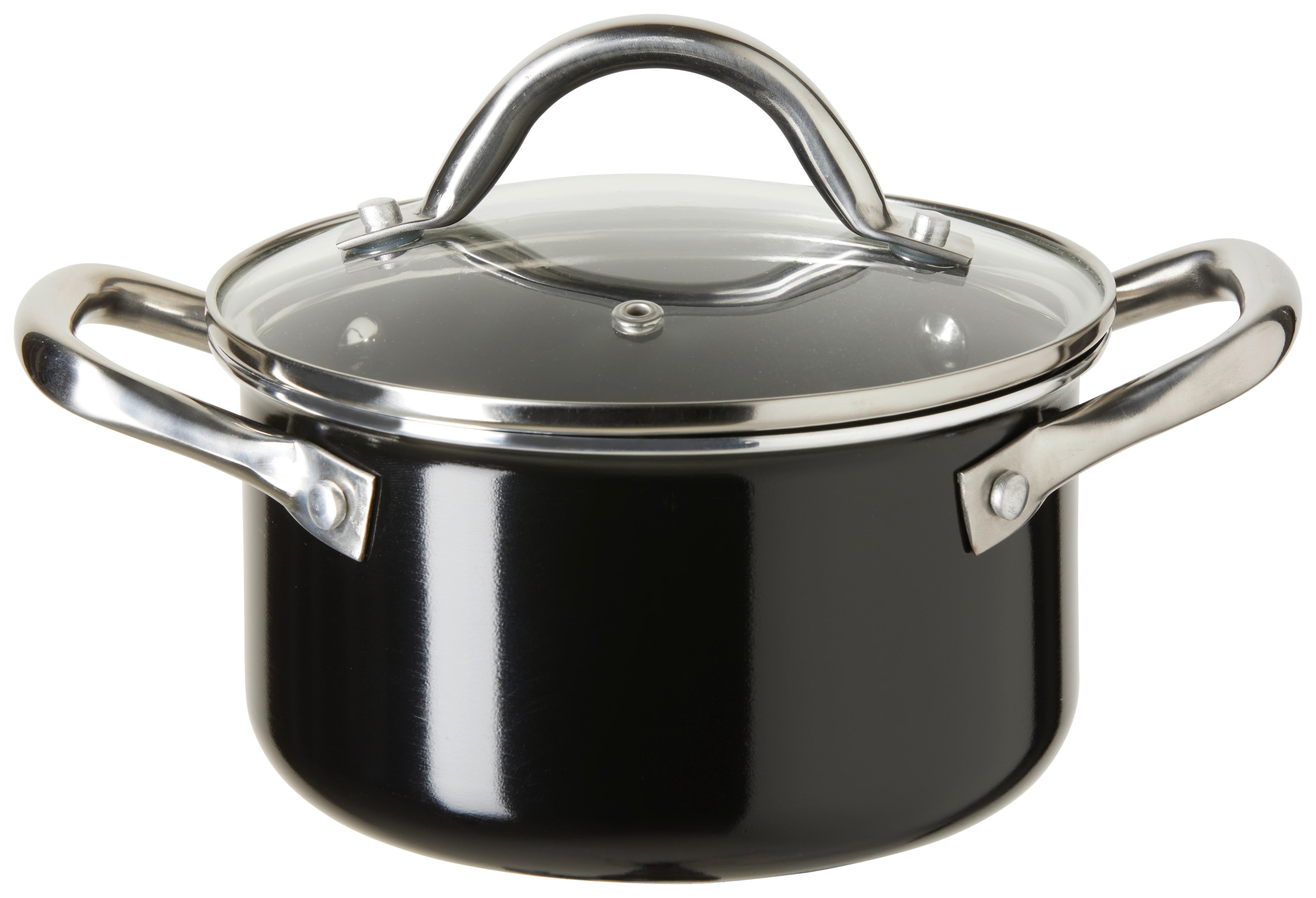 Kochtopf Classic Ø ca. 16cm - Klar/Silberfarben, Konventionell, Glas/Metall (16/9,5cm) - Modern Living