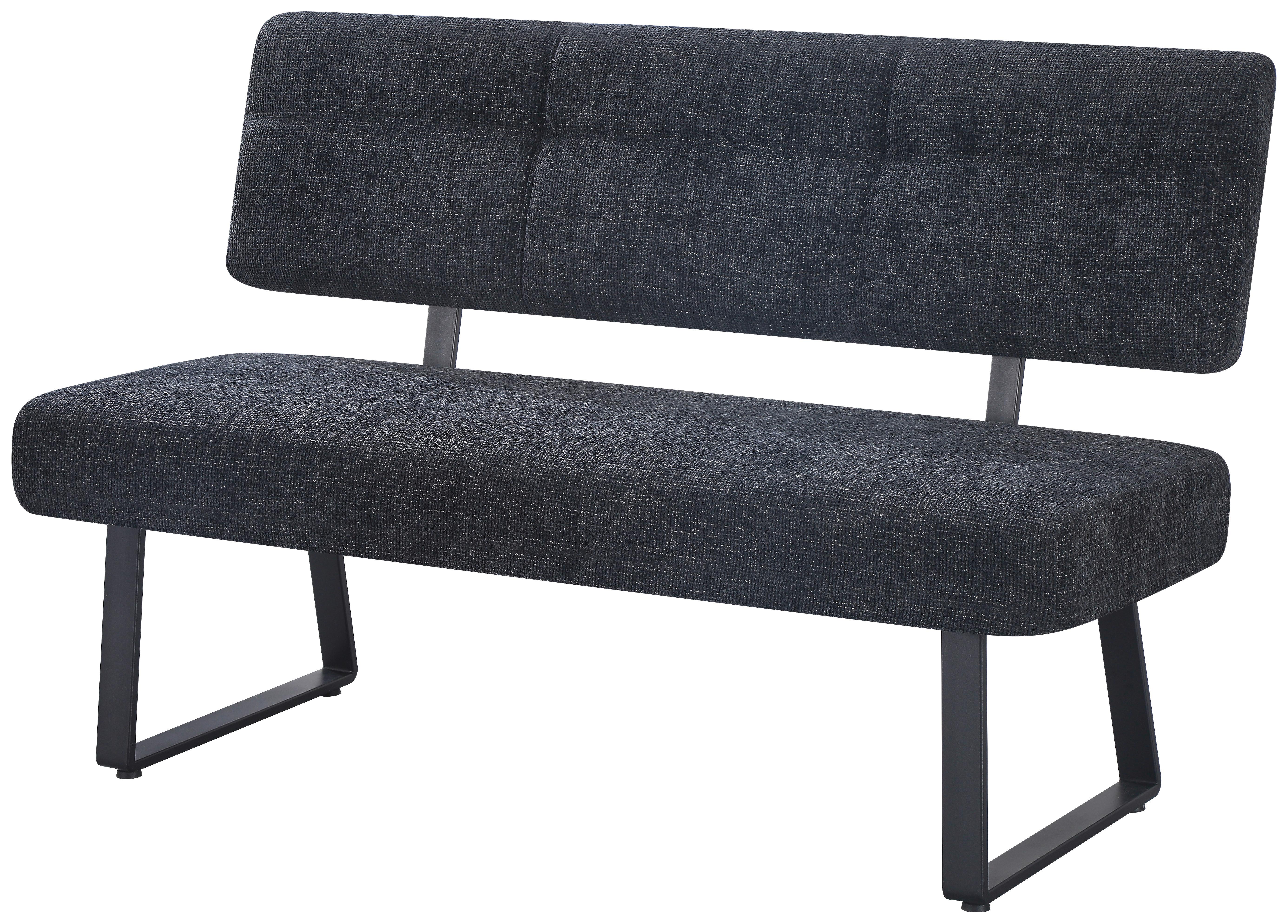 Ülőpad Luise - fekete, Modern, textil/fém (140/90/64cm) - Mömax