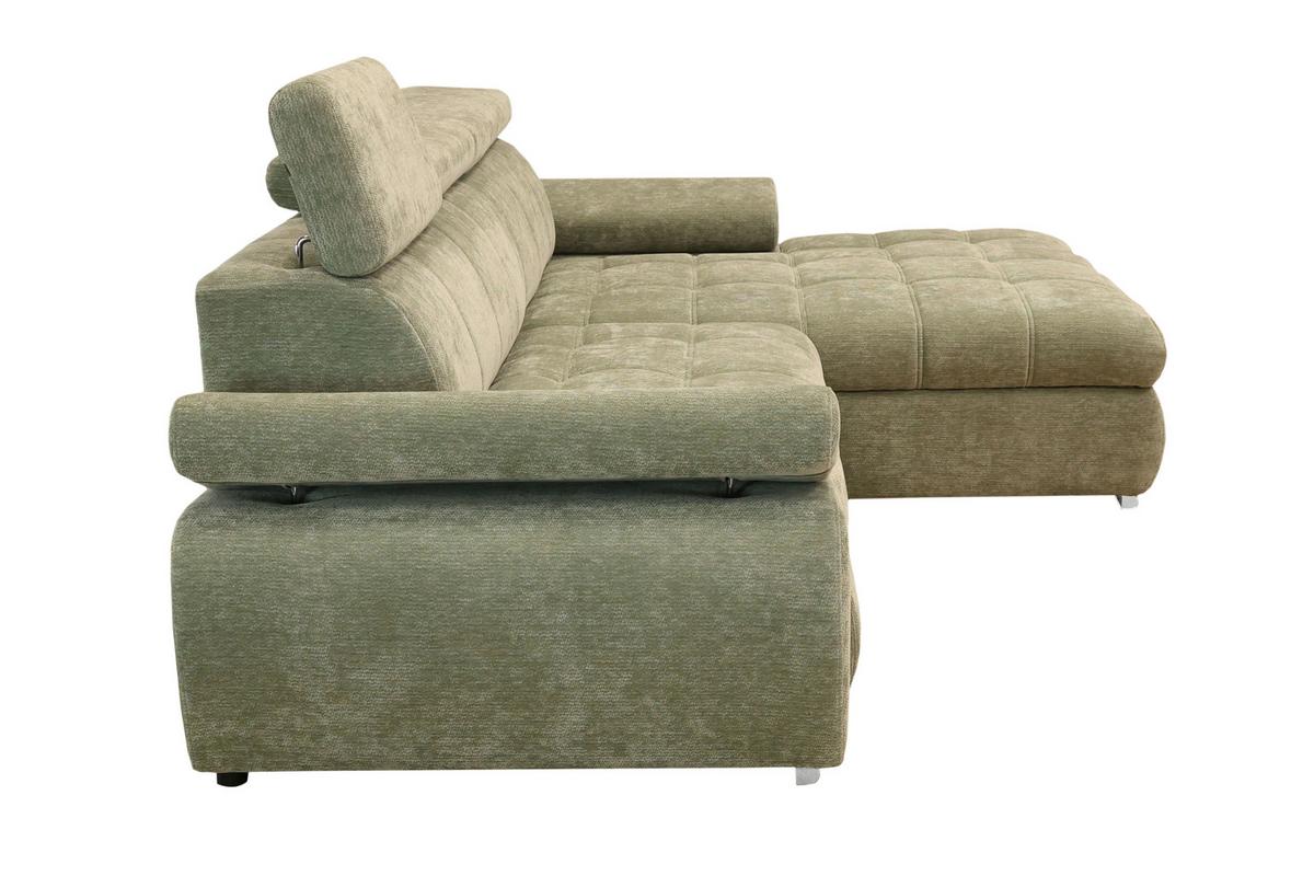 Kutna Garnitura Vegas - srebrne boje/boje kadulje, Design, drvo/tekstil (294/173cm) - Modern Living