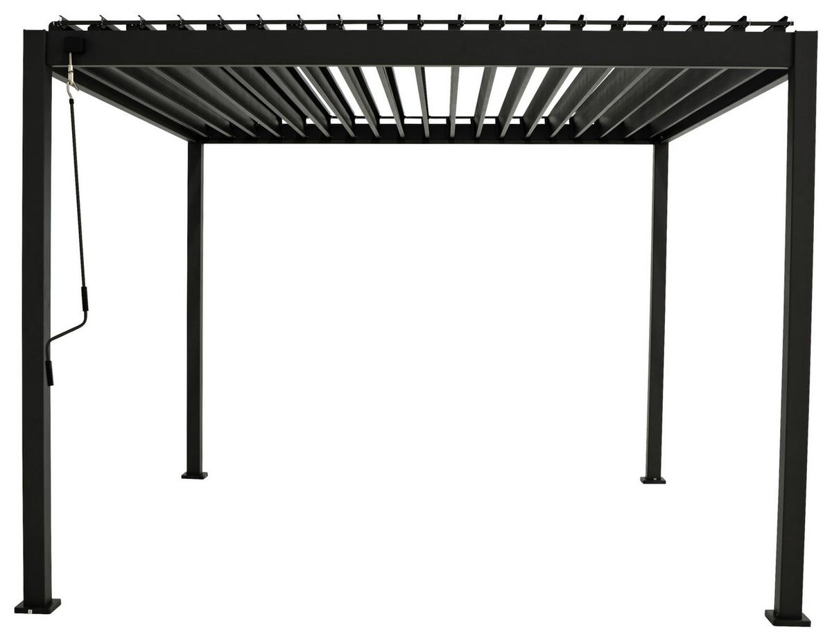 Pavillon Basic Anthrazit B/H ca. 360x240-250 cm - Anthrazit, Basics, Metall (360/240/300cm) - Gardenson