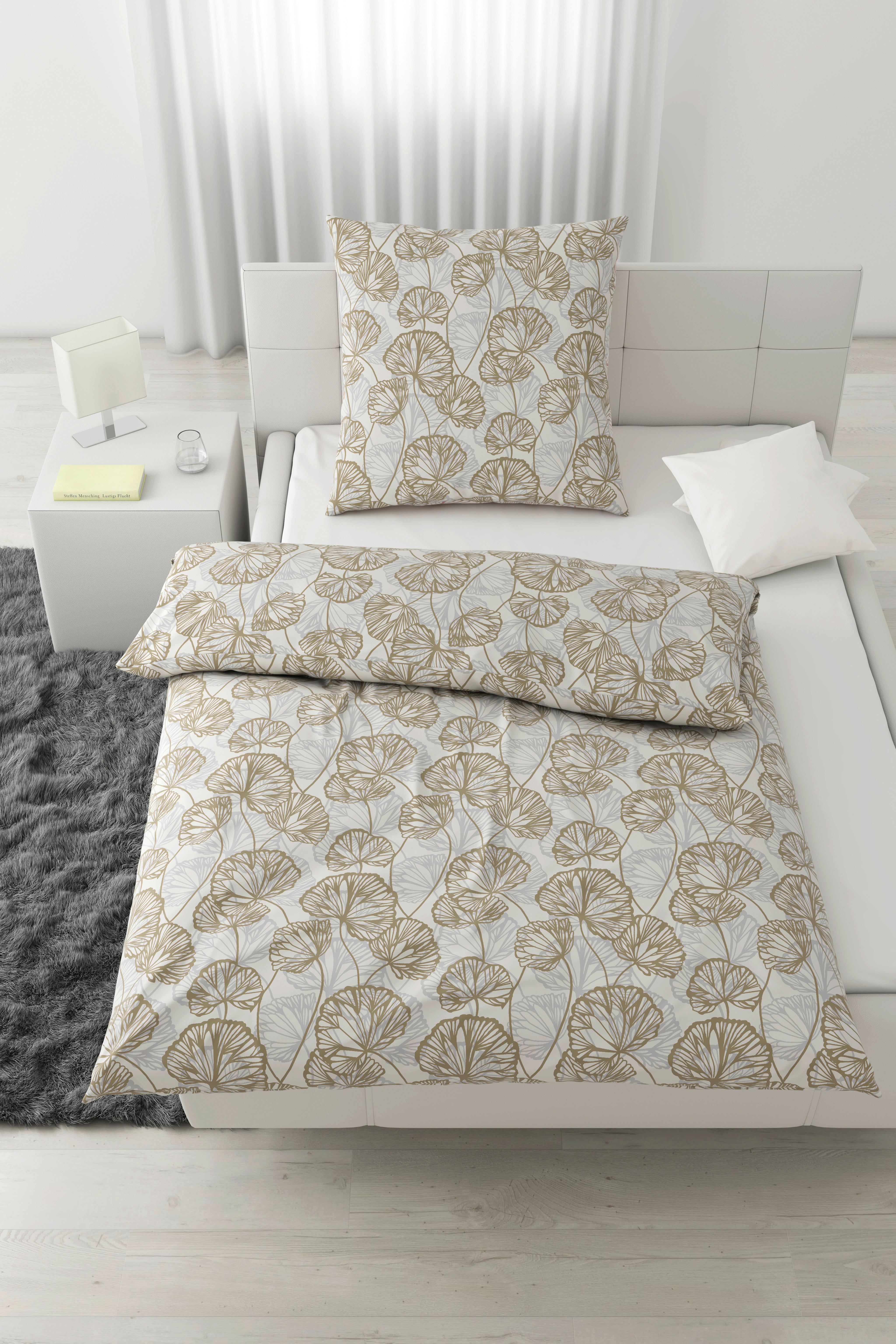 Bettwäsche Ethens Beige ca. 135x200cm - Beige, Textil (135/200cm) - Modern Living