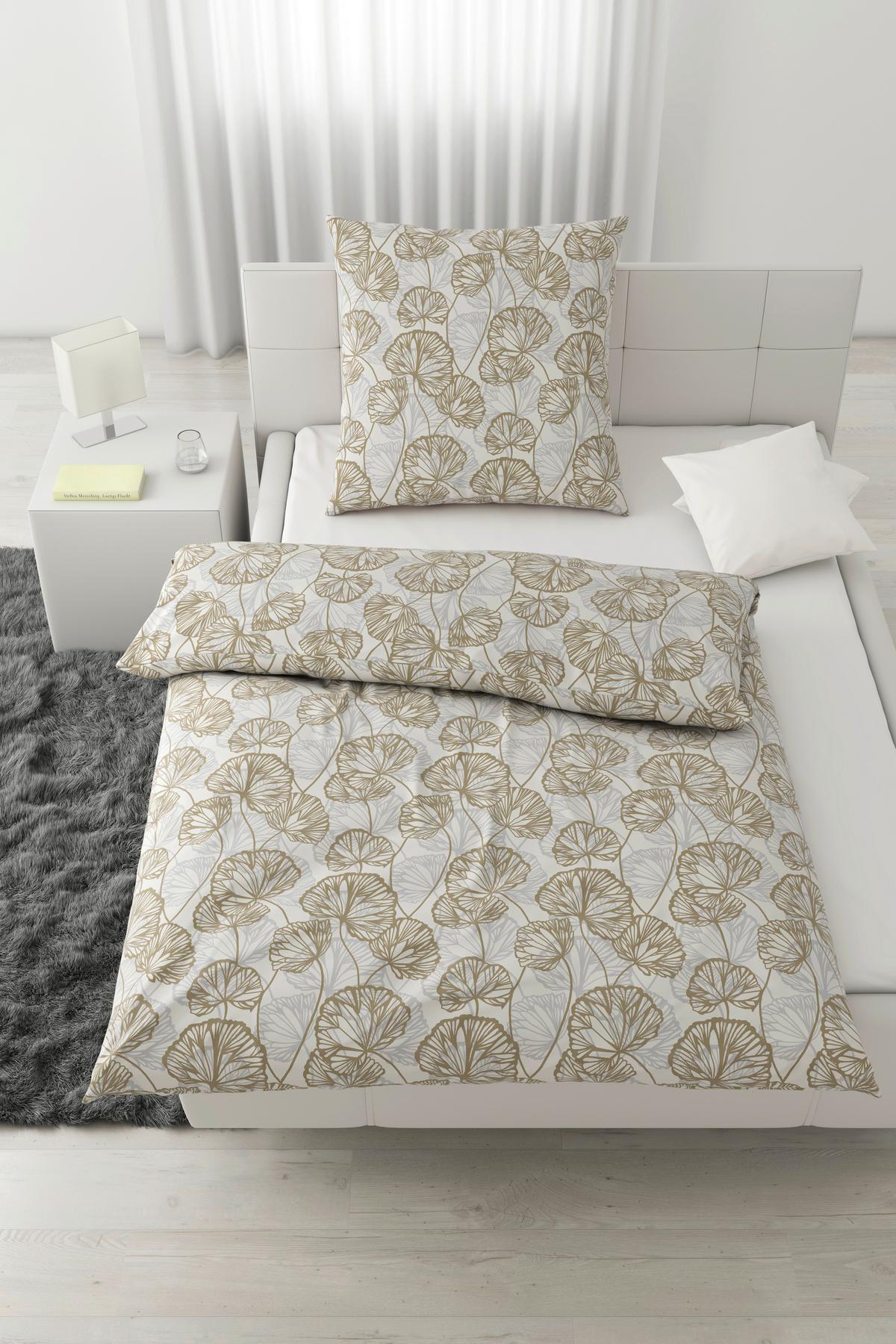Bettwäsche Ethens Beige ca. 135x200cm - Beige, Textil (135/200cm) - Modern Living