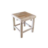 Gartenbeistelltisch Naturfarben Teakholz - Naturfarben, Design, Holz (40/40/45cm) - Gardenson