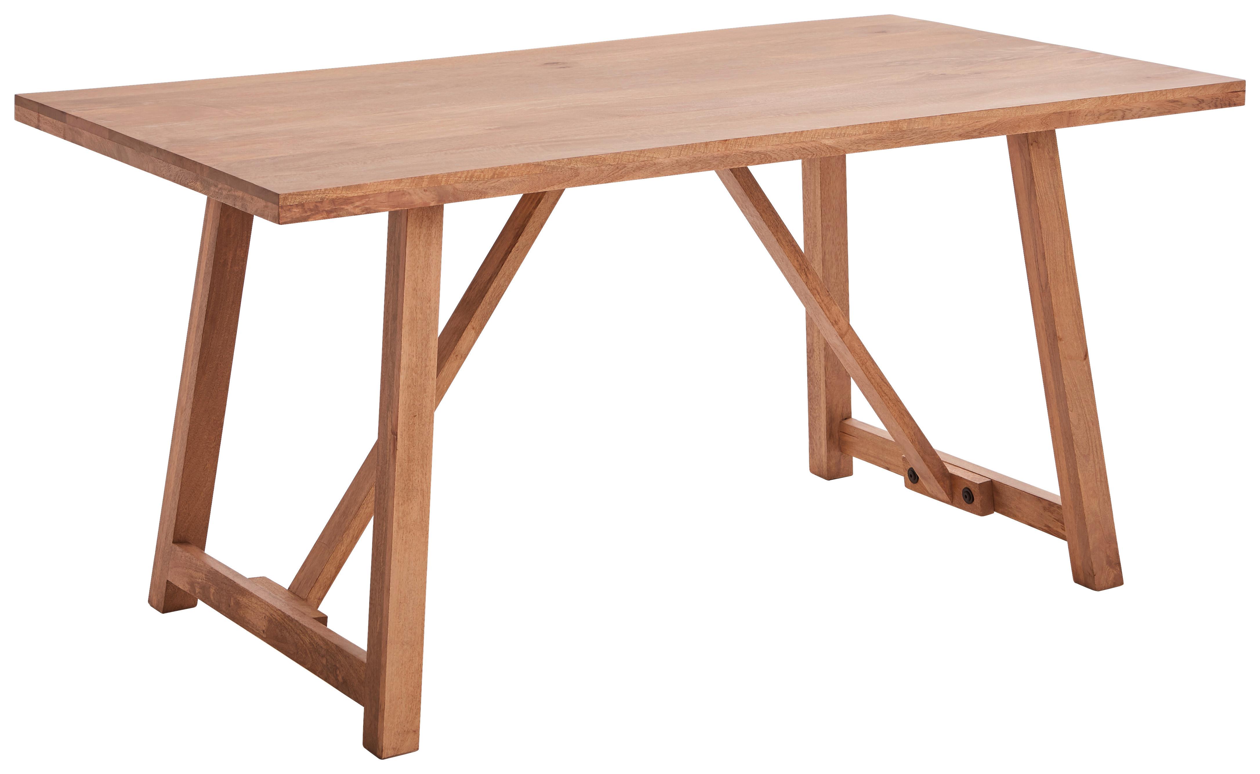 Rustikalna Jedilna Miza Rosa -Trend-, Masiven Mangov Les - svetlo rjava, Trend, les (160/90/76cm) - Livetastic