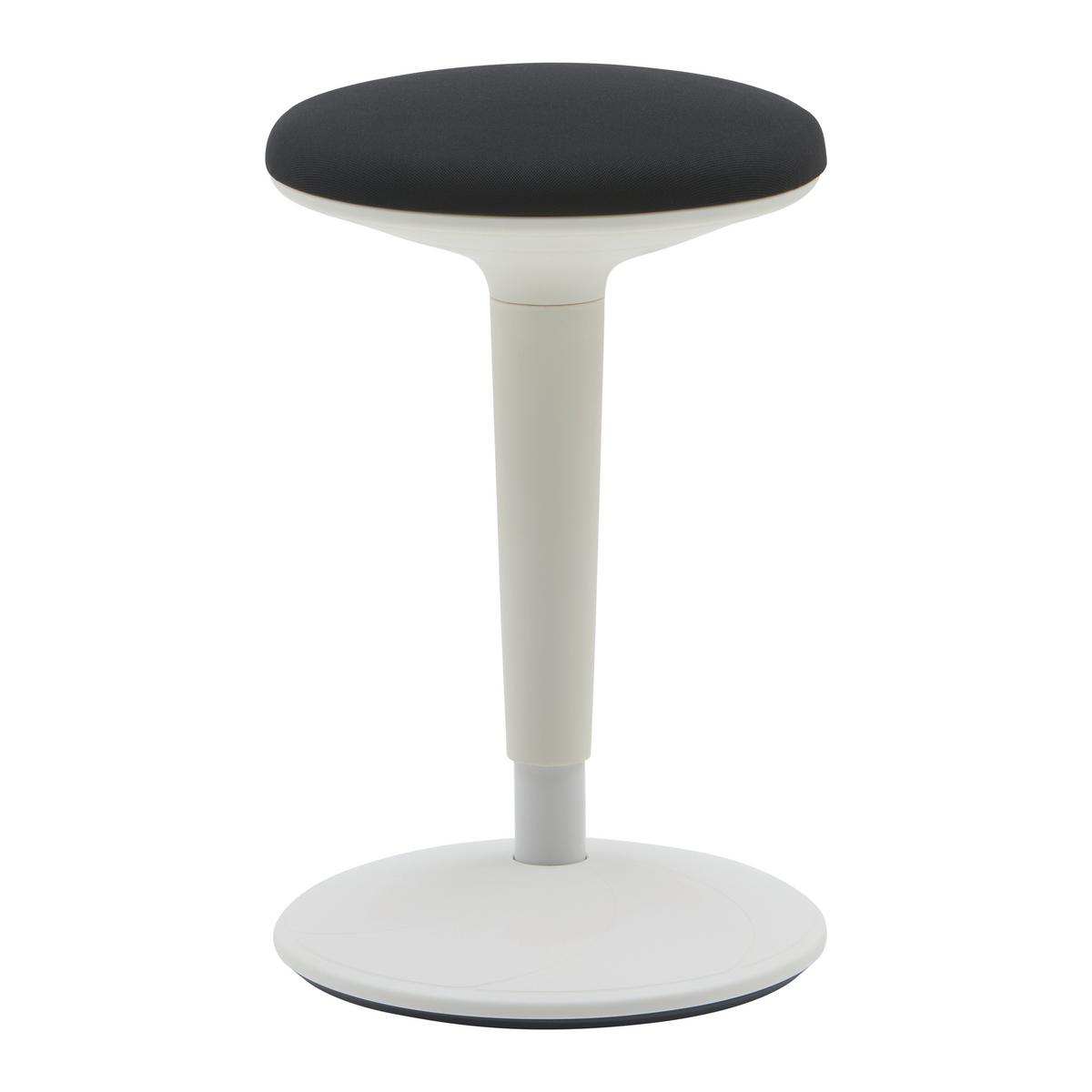 Bürohocker Spin Weiß/Schwarz - Schwarz/Weiß, MODERN, Kunststoff/Textil (36,5/55.5-73.5/39cm) - Mömax