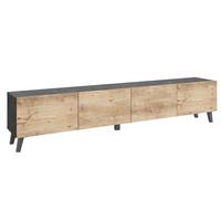 Lowboard Phuket Anthrazt/Kastanieneiche - Kastanieneichefarben/Anthrazit, Design, Holz/Holzwerkstoff (190/40/32cm) - Livetastic