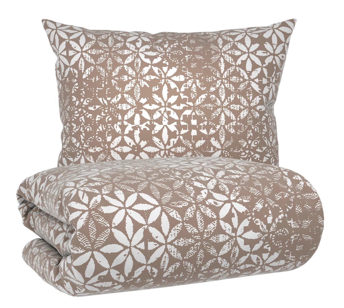 Bettwäsche Daniela Taupe ca. 140x200cm - Taupe, KONVENTIONELL, Textil (140/200cm) - Mömax