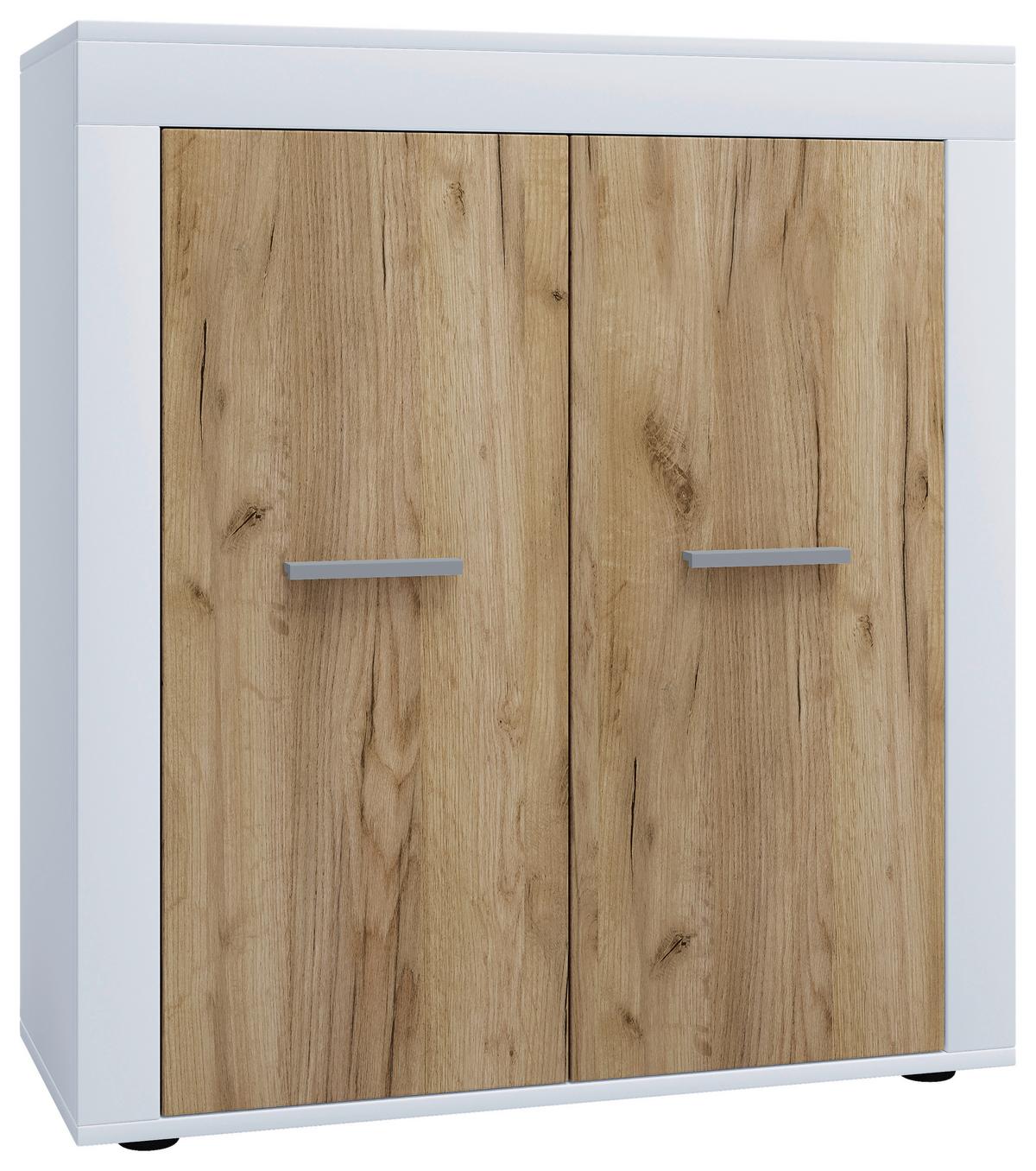 COMMODE USILO KOMMODE - Honigeiche/Weiss, Design, Holzwerkstoff/Kunststoff (80/89/35cm) - MID.YOU