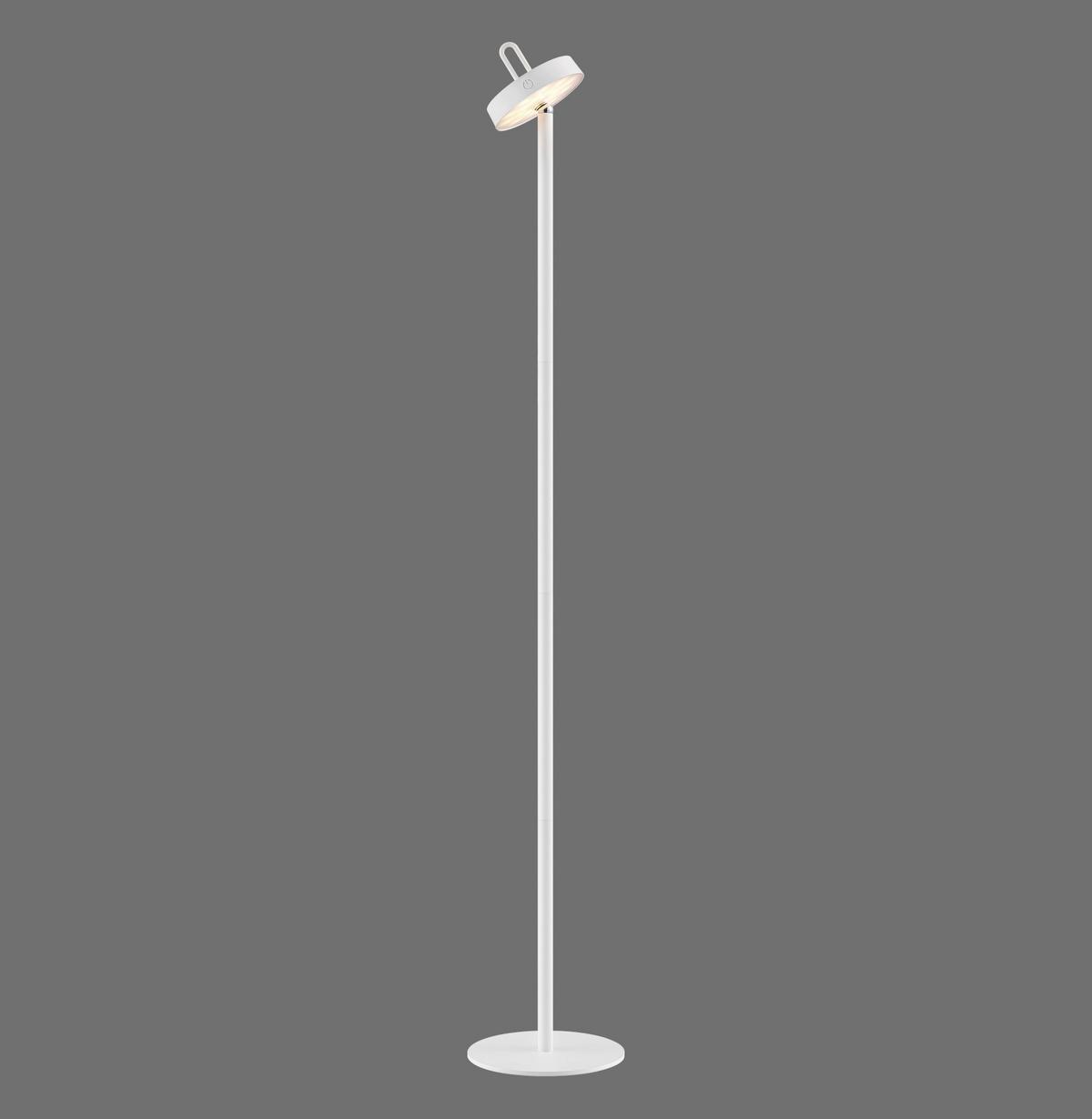 LED-Stehleuchte Amag Weiß max. 1,5 Watt - Weiß, MODERN, Kunststoff/Metall (18/18/125cm)