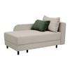 Liege Nova Beige - Beige/Schwarz, MODERN, Holz/Textil (145/62/85cm) - Mömax