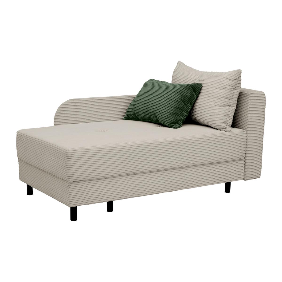 Liege Nova Beige - Beige/Schwarz, MODERN, Holz/Textil (145/62/85cm) - Mömax