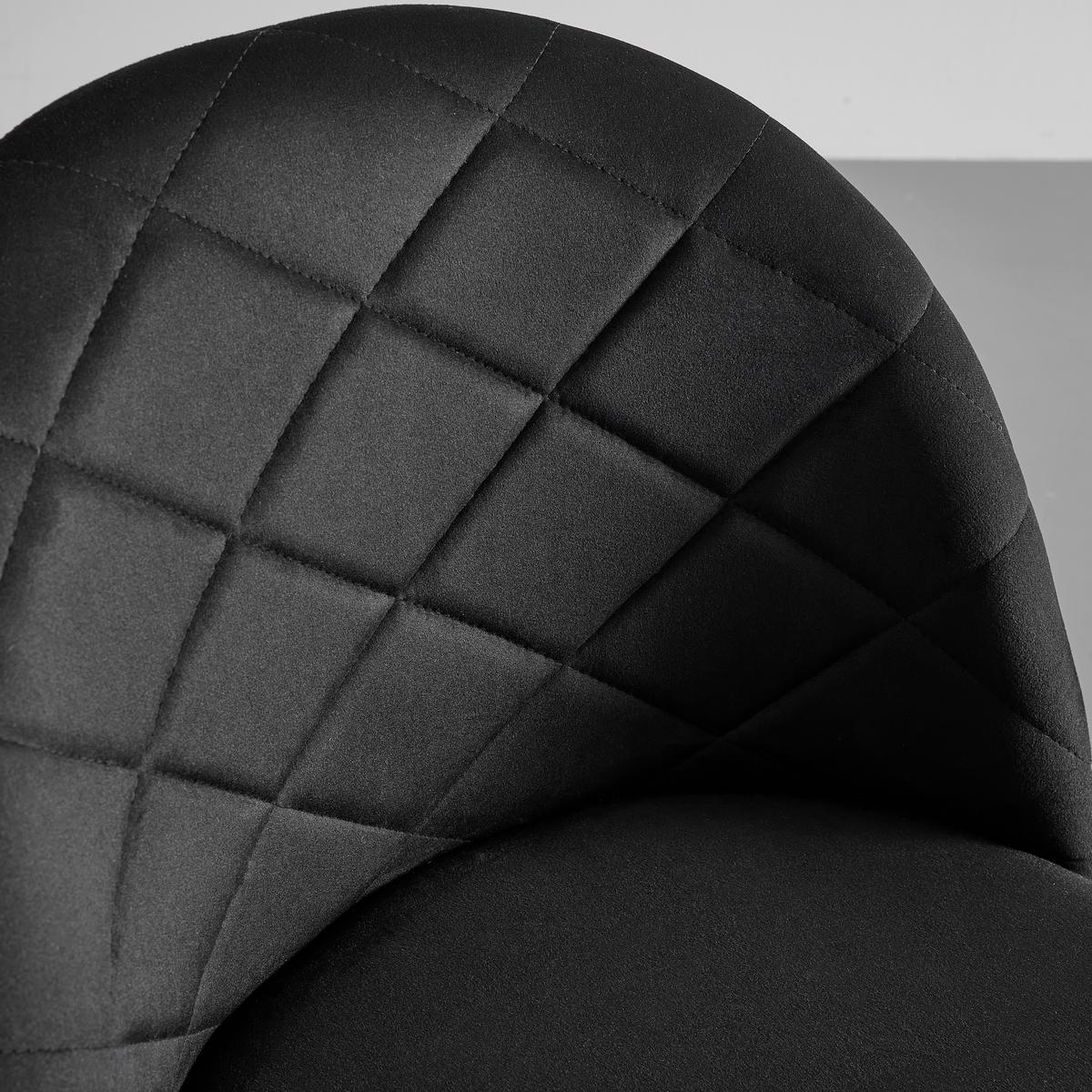 Stuhl Selina Schwarz Samt Gepolstert - Schwarz, MODERN, Holz/Textil (48,5/78/54cm) - Bessagi Home