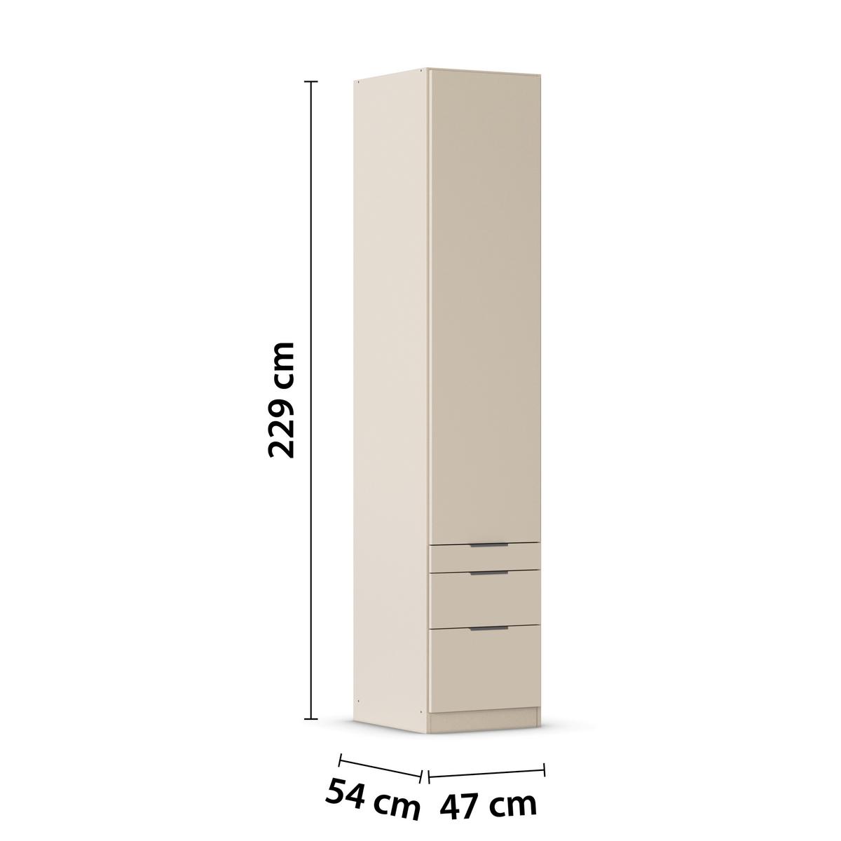 Ormar S Klasičnim Vratima Alabama - siva/boje šampanjca, Moderno, drvni materijal (47/229/54cm) - Rauch Möbel