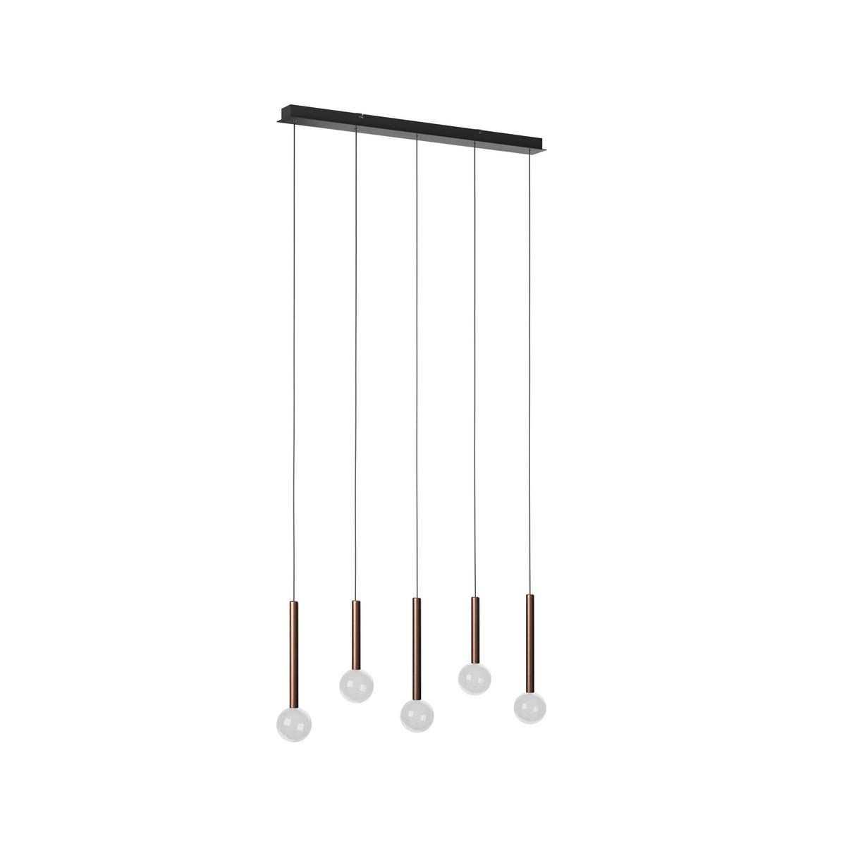 LAMPA WISZĄCA LED GLASGOW *DK* - przejrzysty/czarny, Design, metal/szkło (90/10/180cm) - Dieter Knoll