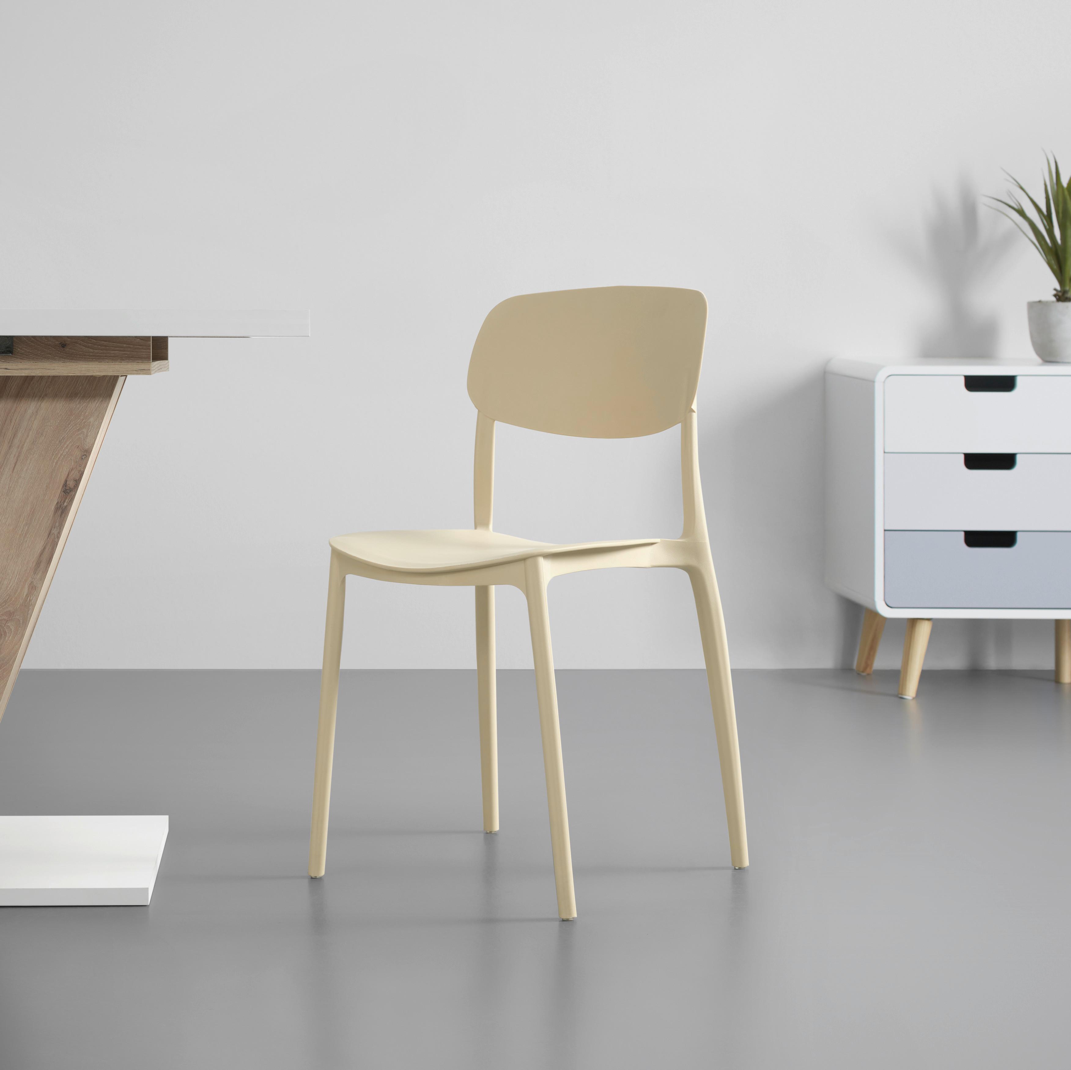 Stuhl Jiri Beige - Beige, MODERN, Kunststoff (44/78/49cm) - Based