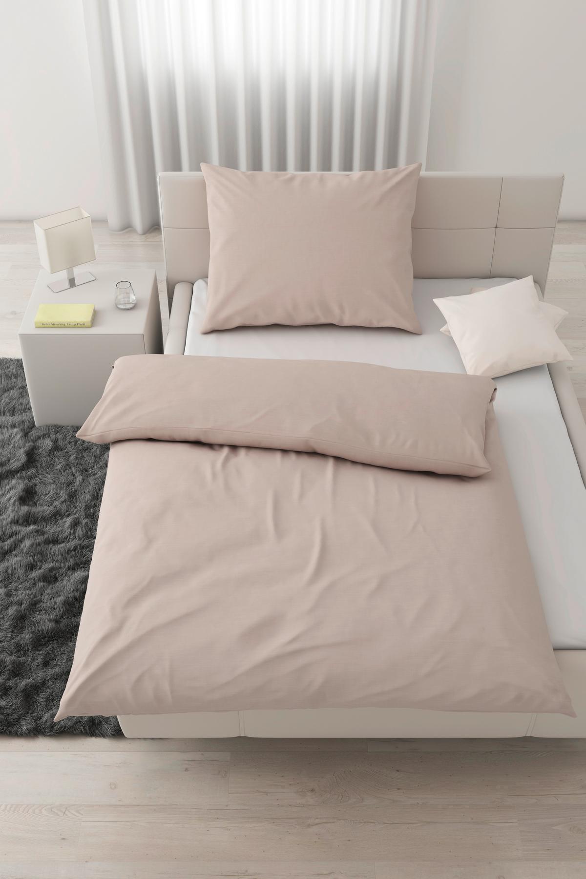 Bettwäsche Ilvy in Beige ca. 140x200cm - Beige, MODERN, Textil (140/200cm) - Modern Living