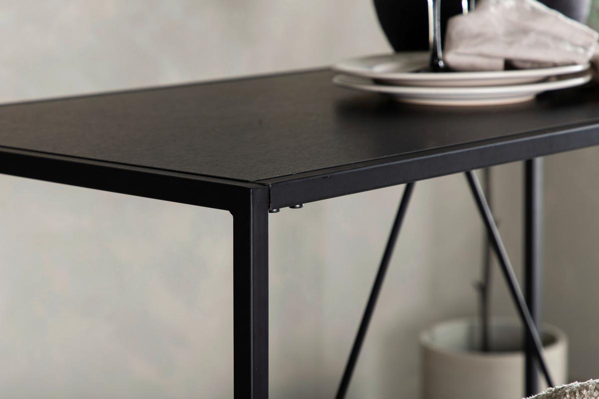 BARTISCH BREA - Schwarz, Design, Holzwerkstoff/Metall (120/60/105cm) - Livetastic