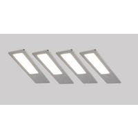 ZESTAW LAMP PODSZAFKOWYCH 6110-4 - kolor aluminiowy, Basics, metal (6/0,5/19cm)