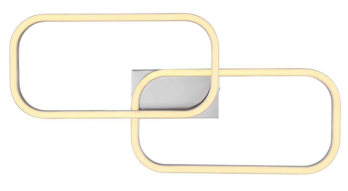 Led Mennyezeti Lámpa 67262d - opál/nikkelszínű, Design, műanyag/fém (62,6/30,6/6cm) - Globo