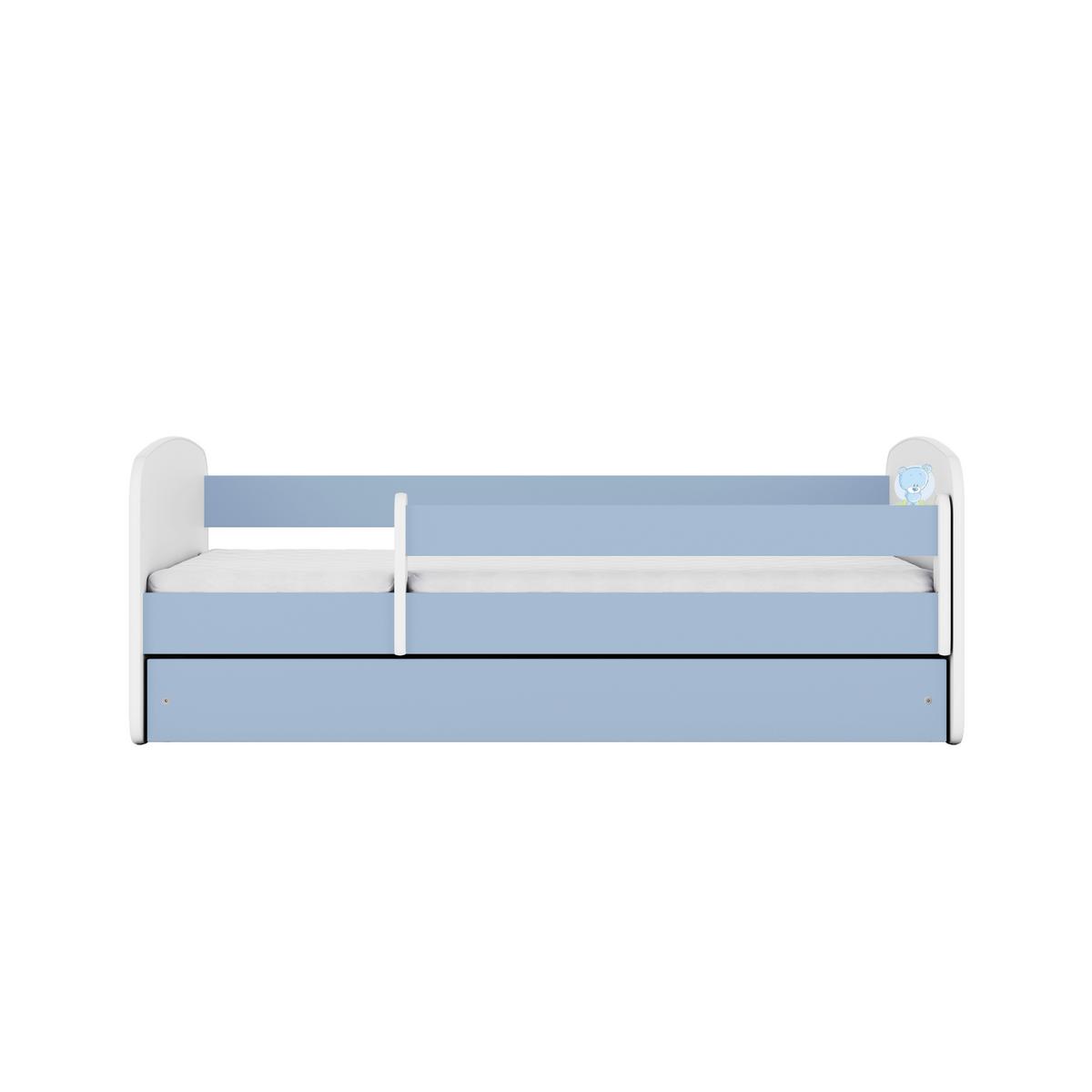 Otroška Postelja Babydreams, Bela, Modra, 80x160cm - modra/bela, Moderno, tekstil/leseni material (80/160cm) - MID.YOU